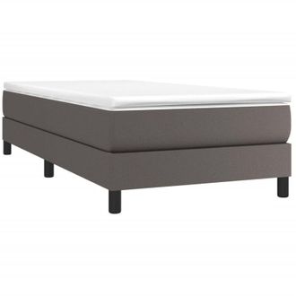 vidaXL Vidaxl - Estructura De Cama Sin Colch&oacute;n Cuero Sint&eacute;tico Gris 80x200 Cm