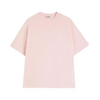 Jil Sander Camiseta de Algod&oacute;n con Cuello Redondo - Tops - Hombre - Rosa - S