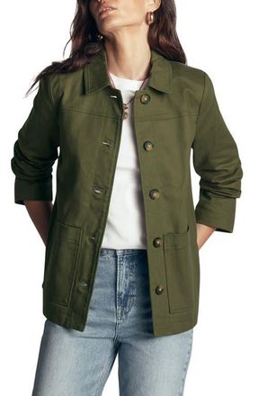 Boden Modern Chore Jacket in Khaki Embellished at Nordstrom, Size 14