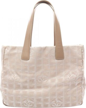 Chanel Beige New Travel Line Leather Tote Bag (Pre-Owned)
