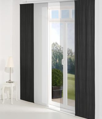 Wirth Schiebegardine »LANGWASSER« Klettband 1 Stk. tlg. inkl. Beschwerungsstange