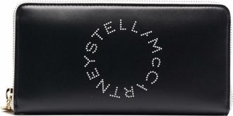 Stella McCartney Black Continental Logo Wallet