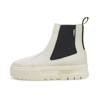 Puma Womens Mayze Suede Chelsea Boots - White Leather - Size UK 6.5
