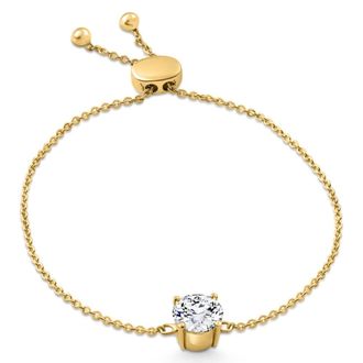 Pompeii3 Certified 2Ct Diamond Solitaire Slider Bracelet 14k Gold Lab Grown