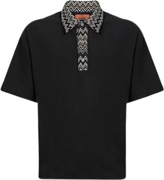 Missoni Heren, Tops, Zwart, Maat: M Katoen