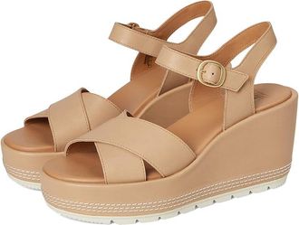 Sorel Sunpeak Wedge Ankle Strap Womens Wedge Shoes Honest Beige/Chalk : 10.5 B - Medium, Synthetic