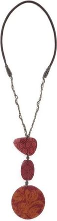 Maliparmi Maliparmi, Accessoires, Dames, Veelkleurig, ONE Size, Leer, Prints Inside Resins Necklace
