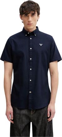 Barbour Overhemden, Heren, Blauw, L, Katoen, Oxtown Oxford Tailored Short-Sleeved Shirt