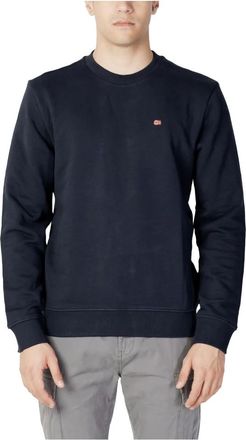Napapijri Hoodies & sweatvesten, Heren, Blauw, L, Katoen, Blauwe Katoenen Sweatshirt voor Mannen