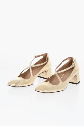 A.Bocca Metallic Leather Pumps with 5cm Heel size 38,5