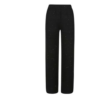 Hinnominate Sweatpants, female, Black, L, Wide Leg Pant