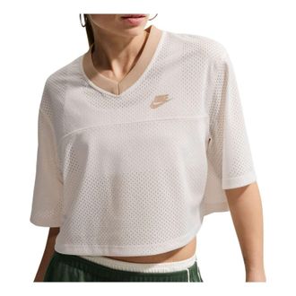 Nike (WMNS) Nike NSW Heritage Festival Crop Mesh Jersey Sail Linen IR1650-133