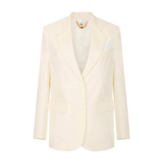 Elisabetta Franchi Gabardine Jas - Dames - Jassen - Beige - Maat: S Gabardine