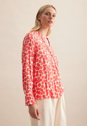 Seidensticker Klassische Bluse SEIDENSTICKER Schwarze Rose, Damen, Gr. 3XL (46), rosa (rosa, pink), 100% Viskose, gepunktet, regular fit, ohne Ausschnitt, Blusen Kl