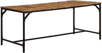 vidaXL Vidaxl - Mesa de comedor madera maciza de mango rugosa 180x90x75 cm