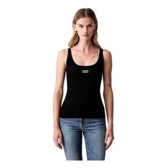 Elisabetta Franchi Canotta in maglia a coste - - Tops - Donna - Nero - S