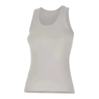 Coperni Sleeveless Tops, female, White, Size: XS Logo Embroidery Tank Top