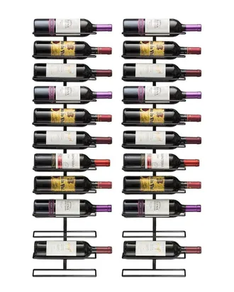 Sorbus Pack Of Two 12-Bottle Wall Mount Wine Racks