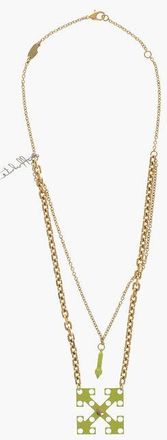 Off-white Double Chain Necklace with Arrow Pendant size One Size