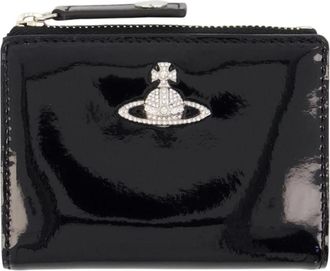 Vivienne Westwood Slim Flap Card Holder - Dames - Portefeuilles - Zwart - ONE Size - Accessoires