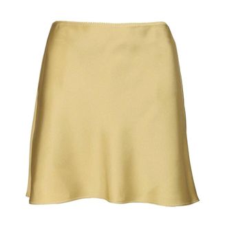 Dunst Satin Mini Skort - female - Dunst - Short Skirts - Yellow - L - Skirts