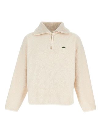 Lacoste fleece-effect half-zip sweatshirt - Neutrals
