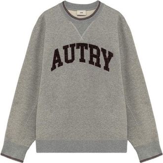 Autry Relaxed-Fit Grey Cotton Sweatshirt