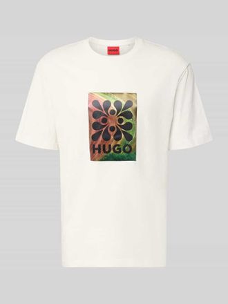 HUGO BOSS Regular Fit T-Shirt aus reine Baumwolle Modell DAMORU in Kitt, Gr&ouml;&szlig;e XXL