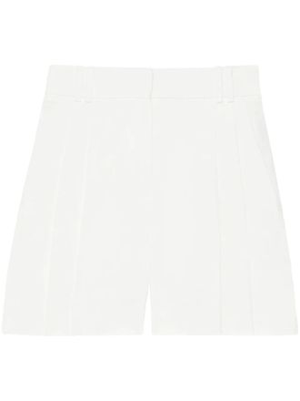 Another Tomorrow linen pleated shorts - White