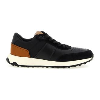 Tod's Tods, Sneakers, male, Black, Size: 14 US Leather and Technical Fabric Sneakers
