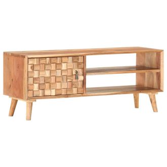 Berkfield Home TV Cabinet 100x35x40 cm Solid Acacia Wood in Brown | Size: 100 x 35 x 40 cm