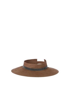Brunello Cucinelli Hemp visor in Light Brown at Nordstrom, Size X-Large