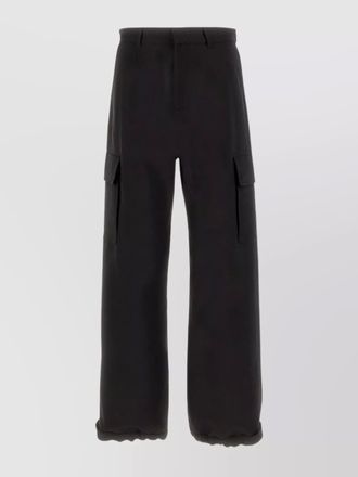 パンツ OFF-WHITE BLACK VIRGIN WOOL BLEND CARGO ZIPPED PANTS Off-White Toybox Wool Gabardine Cargo Pants | Saks Fifth Avenue