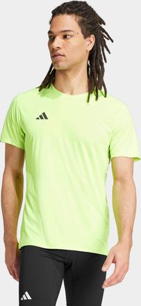 adidas Laufshirt ADIDAS PERFORMANCE ADIZERO E TEE, Herren, Gr. XXL, gr&uuml;n (lucid lemon), Obermaterial: 100% Polyester, normal, Rundhals, Shirts Laufshirt