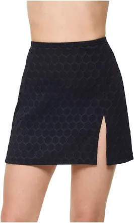 Gottex Chained Reaction Textured Pull-On Skirt Cover-Up in Black at Nordstrom, Size Medium