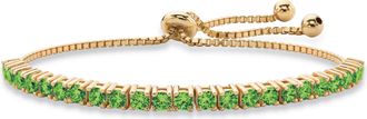 Palm Beach Jewelry Gold-Plated Birthstone Crystal Drawstring Bracelet
