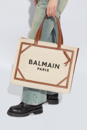 Balmain Balmain Logo shopper Bag, Womens, Cream