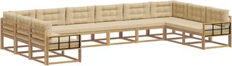 vidaXL Conjunto De Sof&aacute;s De Exterior 10 Uds. Y Beige Vidaxl