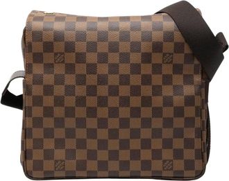 Louis Vuitton Pre-owned Cross Body Bags, female, Brown, Size: ONE SIZE Pre-owned Damier Ebene Canvas Messenger Bag