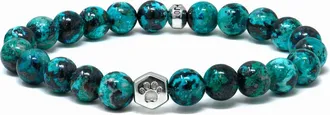 Anzie Boh&egrave;me Smooth Chrysocolla Stretch Bracelet in Green at Nordstrom, Size 6.5