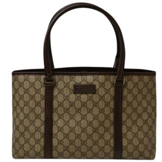 Gucci Pre-owned Tote Bags, female, Beige, Size: ONE SIZE Pre-owned Fabric gucci-bags