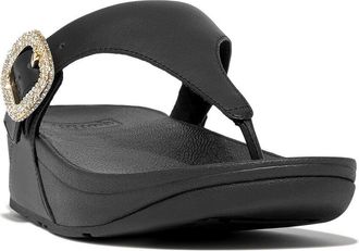 FitFlop FitFlop Lulu Crystal-Buckle Leather Sandal