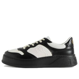Gucci (WMNS) Gucci GG Embossed Sneakers Black White 684911-AAA4T-1068