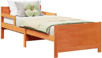 vidaXL Cama Extensible Para Ni&ntilde;os Marr&oacute;n Cera 80 X 130 / 165 / 200 Cm Vidaxl