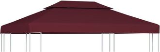 vidaXL Vidaxl - Copertura Superiore per Gazebo a 2 Strati 310g/m&sup2; 4x3m Bordeaux