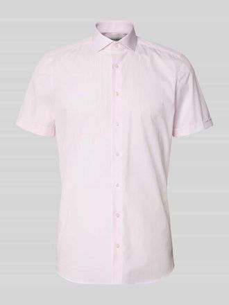 Olymp Level 5 Slim Fit Business-Hemd mit Blockstreifen und Kentkragen in Rosa, Gr&ouml;&szlig;e 38