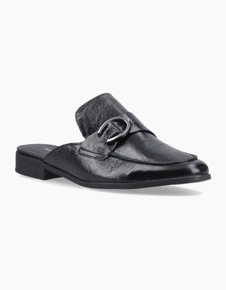 Hush Puppies Womens Hush Puppies Calla Leather Womens Black Mules - Size: 7