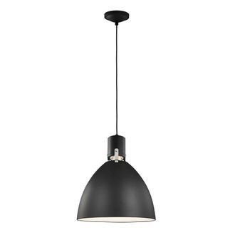 Loops 1 Bulb Ceiling Pendant Light Fitting Matte Black LED 8W Bulb
