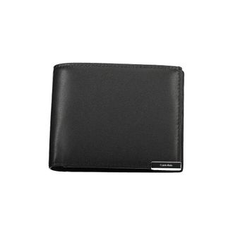 Calvin Klein Mens Leather Wallet - Black - One Size