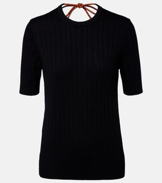 Plan C Ribbed-knit cotton top